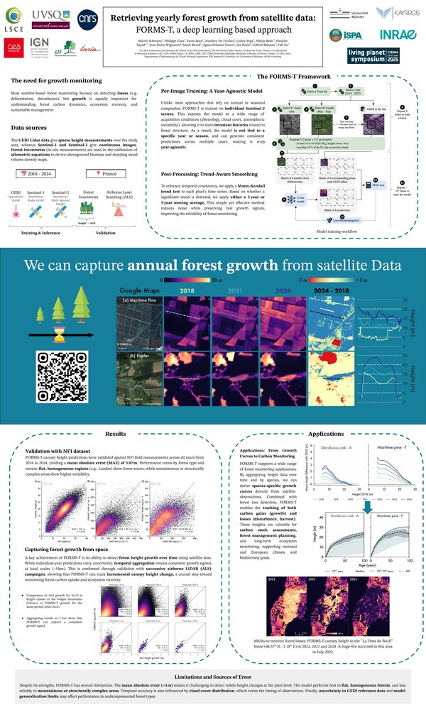 Retrieving yearly forest growth from satellite data: FORMS-T, a deep learning based approach — Martin Schwartz and co-authors